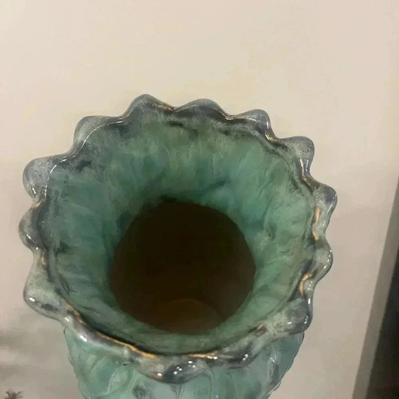 Large ceramic glazed handspun vase-vintage - Picture 2 of 9